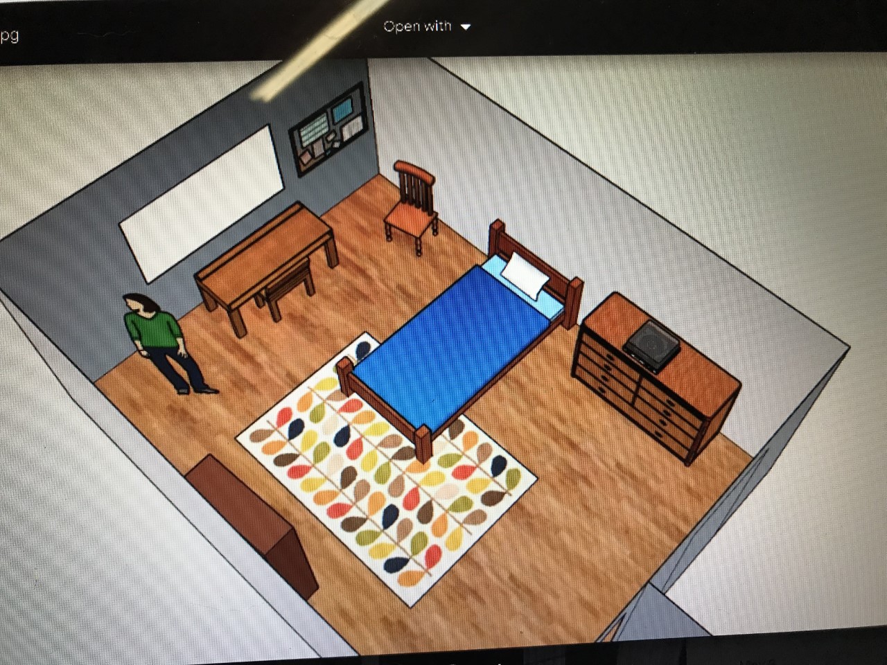 &nbsp;<br>Kid's bedroom rendering 