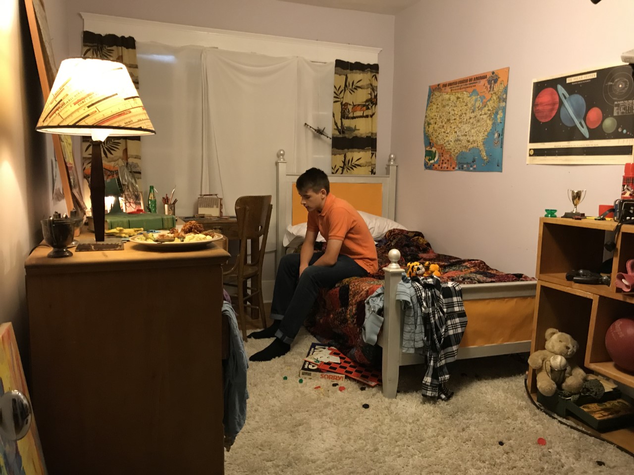 &nbsp;<br>1960s kid's bedroom, dressed into empty house location